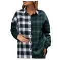 thumbnail image 1 of 2024 Autumn and Winter Fashion Plaid Jackets for Womens Plus Size New Style Plaid Shirt Loose Long Sleeve Casual Zipper Jacket Coat, 1 of 4