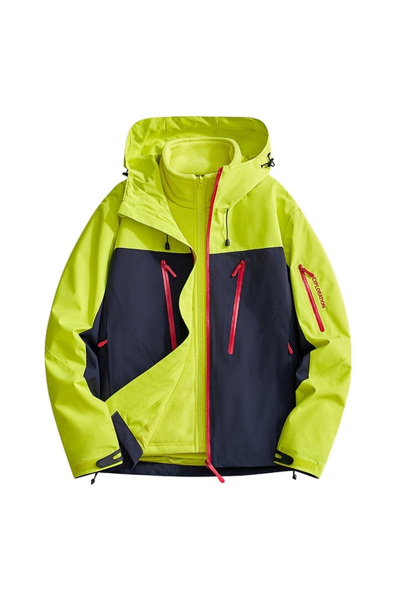 2024 Autumn/winter New Big Size Hardshell Jacket Men's Jacket Windproof Jacket Large Size Removable