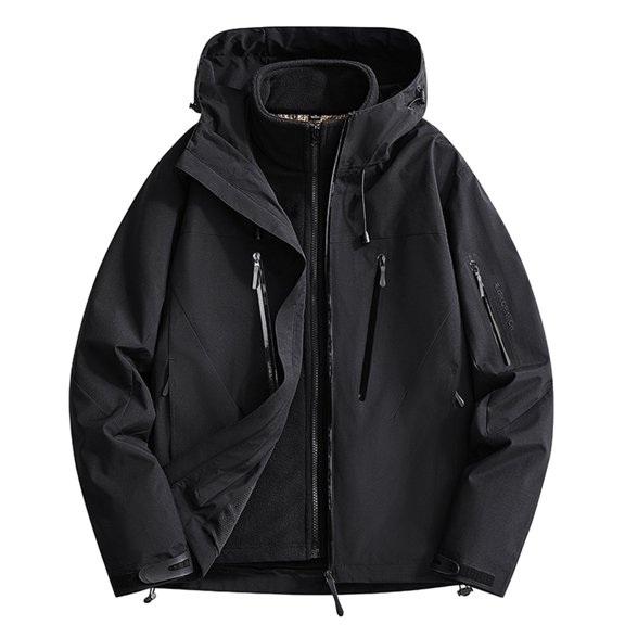2024 Autumn/winter New Big Size Hardshell Jacket Men's Jacket Windproof Jacket Large Size Removable