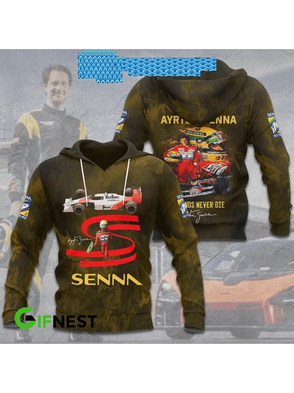 2024 Ayrton Senna Legends Never Die F1 Champions Hoodie T-Shirt