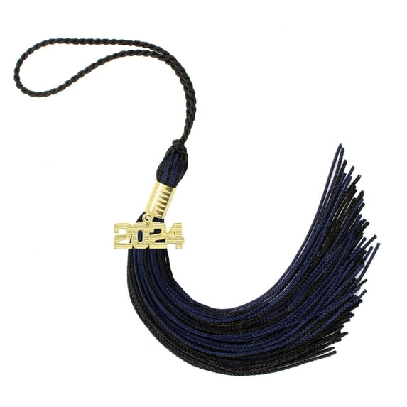 2024 BLACK / NAVY GRADUATION TASSEL - EVERY SCHOOL COLOR AVAILABLE -MADE IN USA