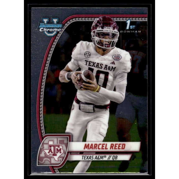 2024 BOWMAN UNIVERSITY CHROME #173 MARCEL REED TEXAS A&M AGGIES
