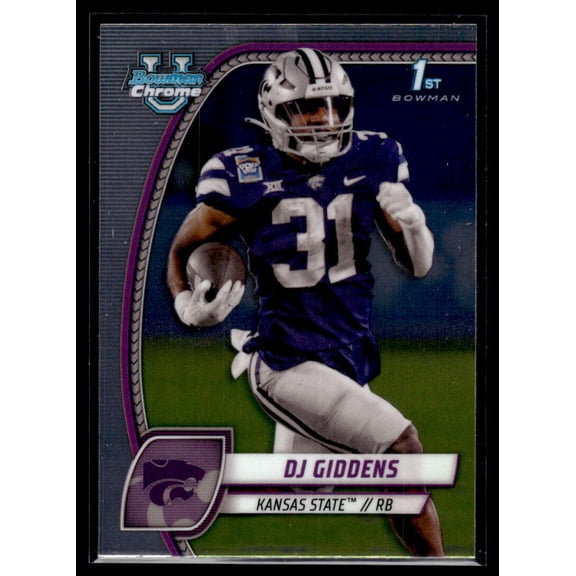 2024 BOWMAN UNIVERSITY CHROME #33 DJ GIDDENS KANSAS STATE WILDCATS