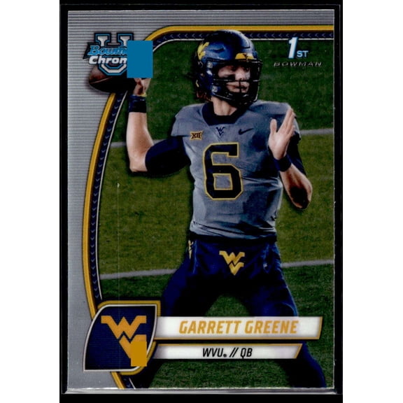 2024 BOWMAN UNIVERSITY CHROME #77 GARRETT GREENE WEST VIRGINIA MOUNTAINEERS
