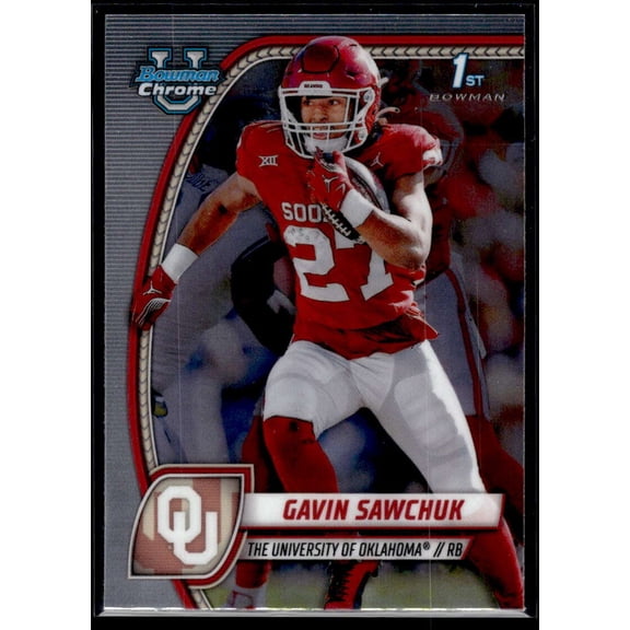 2024 BOWMAN UNIVERSITY CHROME #78 GAVIN SAWCHUK OKLAHOMA SOONERS