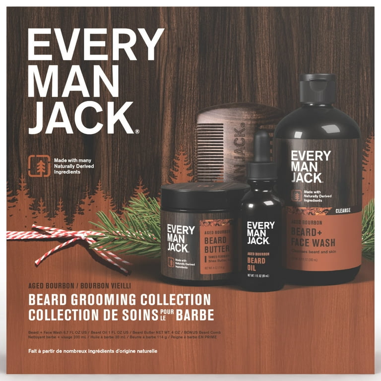 Every Man Jack Men’s Beard Care Christmas Holiday Gift Set for All
