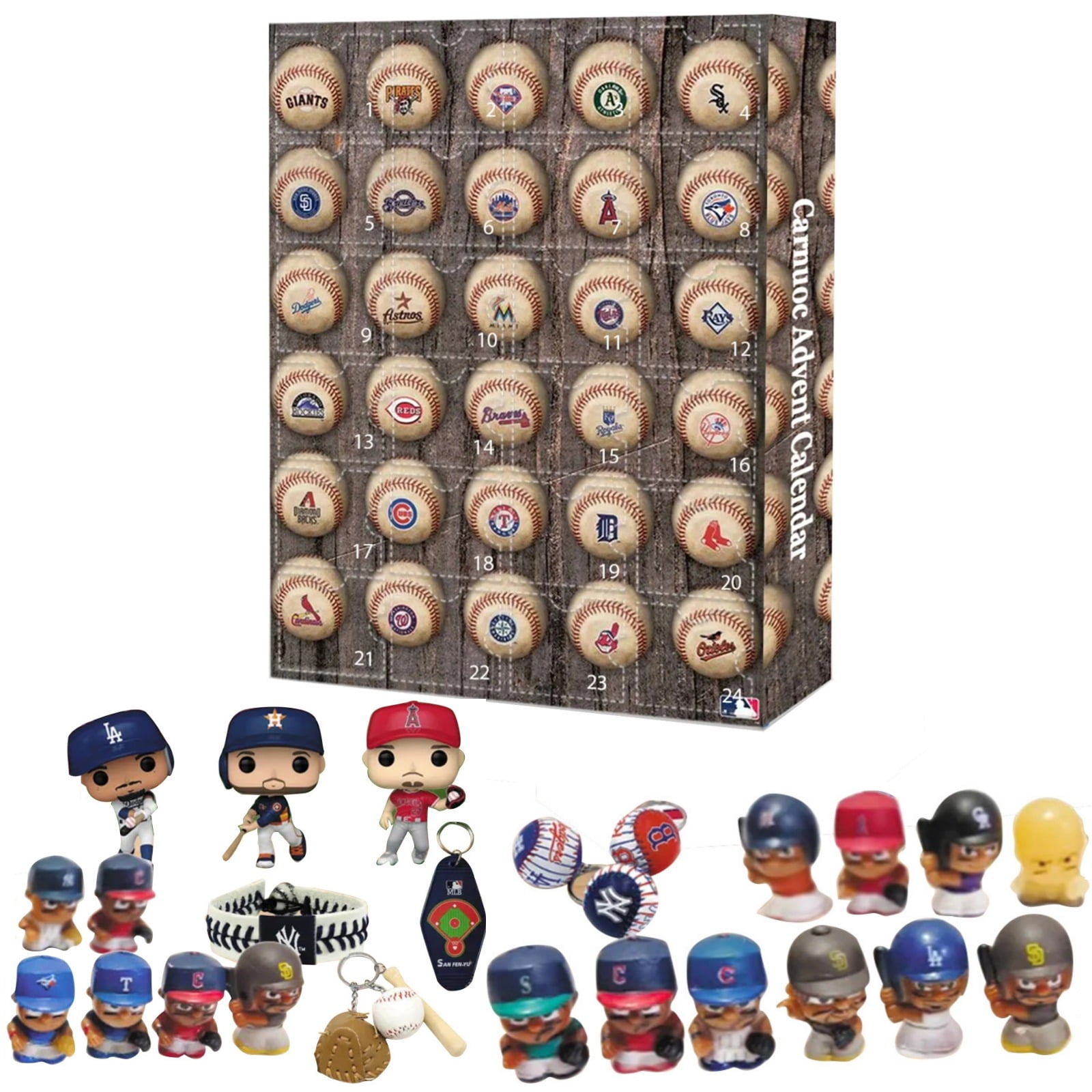 2024 Baseball Advent Calendar Christmas Gifts 24pcs Baseball Player