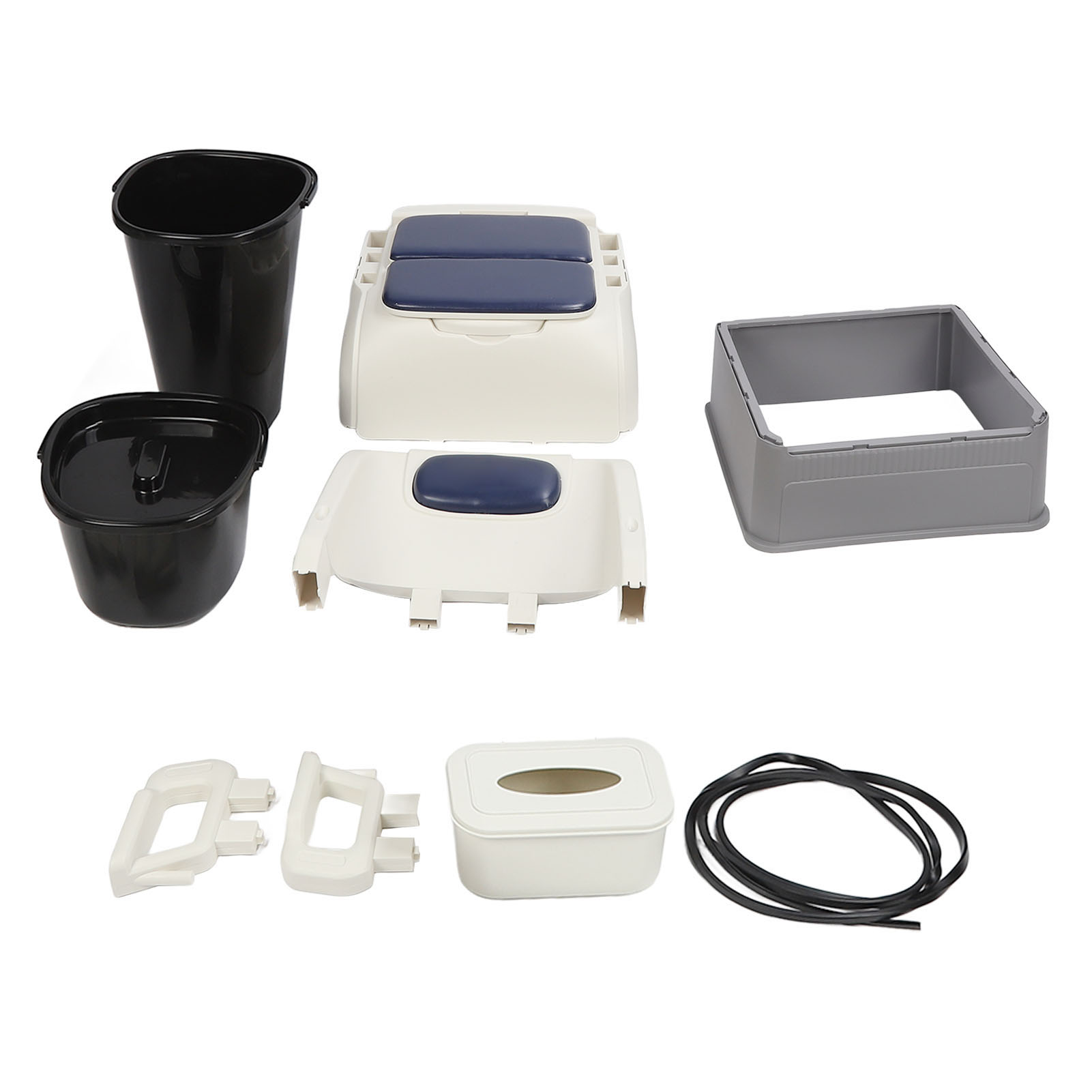 2024 Bedside Commode for Toilet Soft Padded Removable Armrest High Load