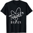 thumbnail image 1 of 2024 Belize Travel, Airplane Heart Graphic, Vacation T-Shirt, 1 of 4