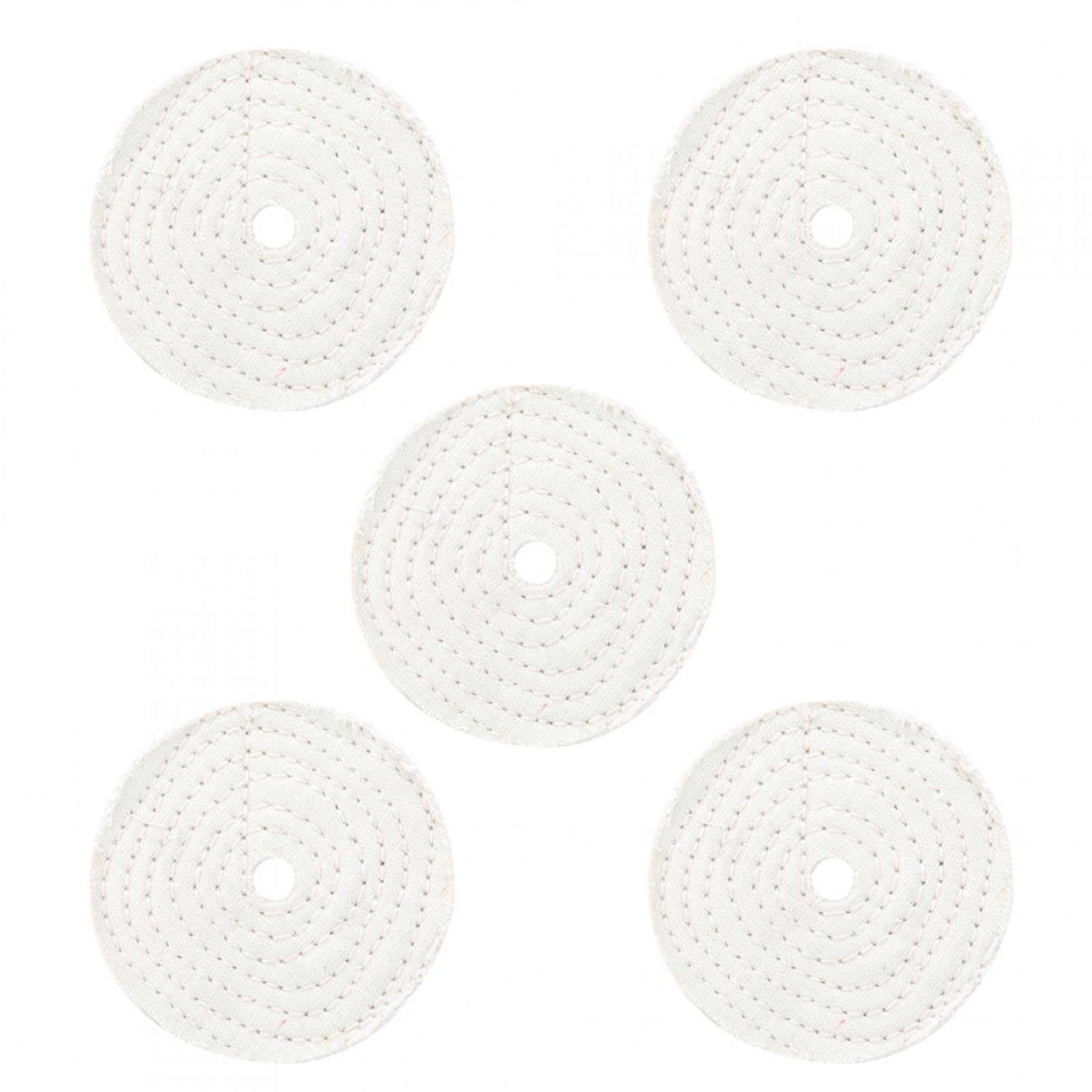 2024 Big sale 5Pcs Cloth Buffing Wheel Cotton White Metal Jewelry