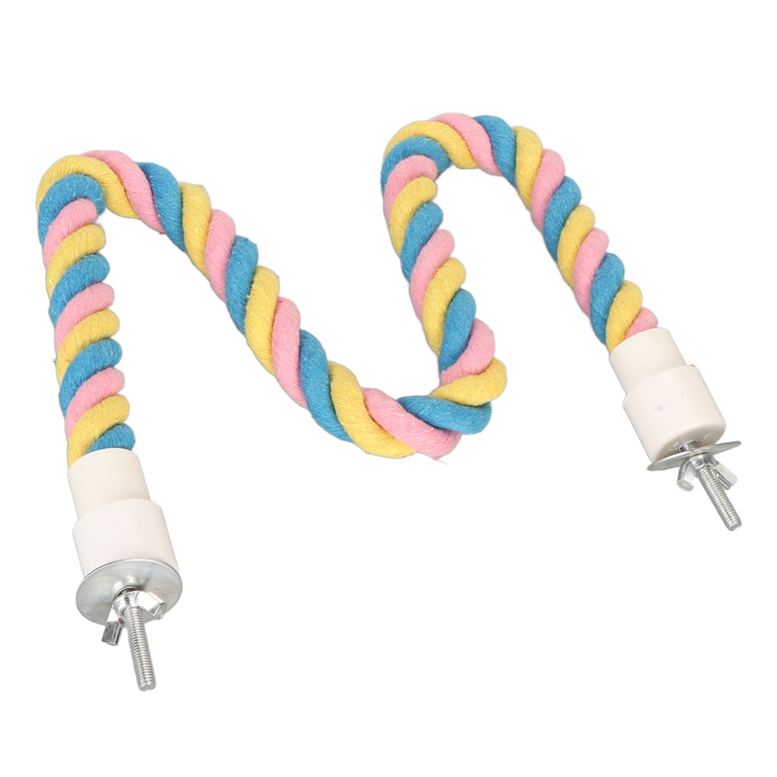 2024 Bird Cotton Rope Perch Colorful Bendable Safe Climbing Parrot Rope
