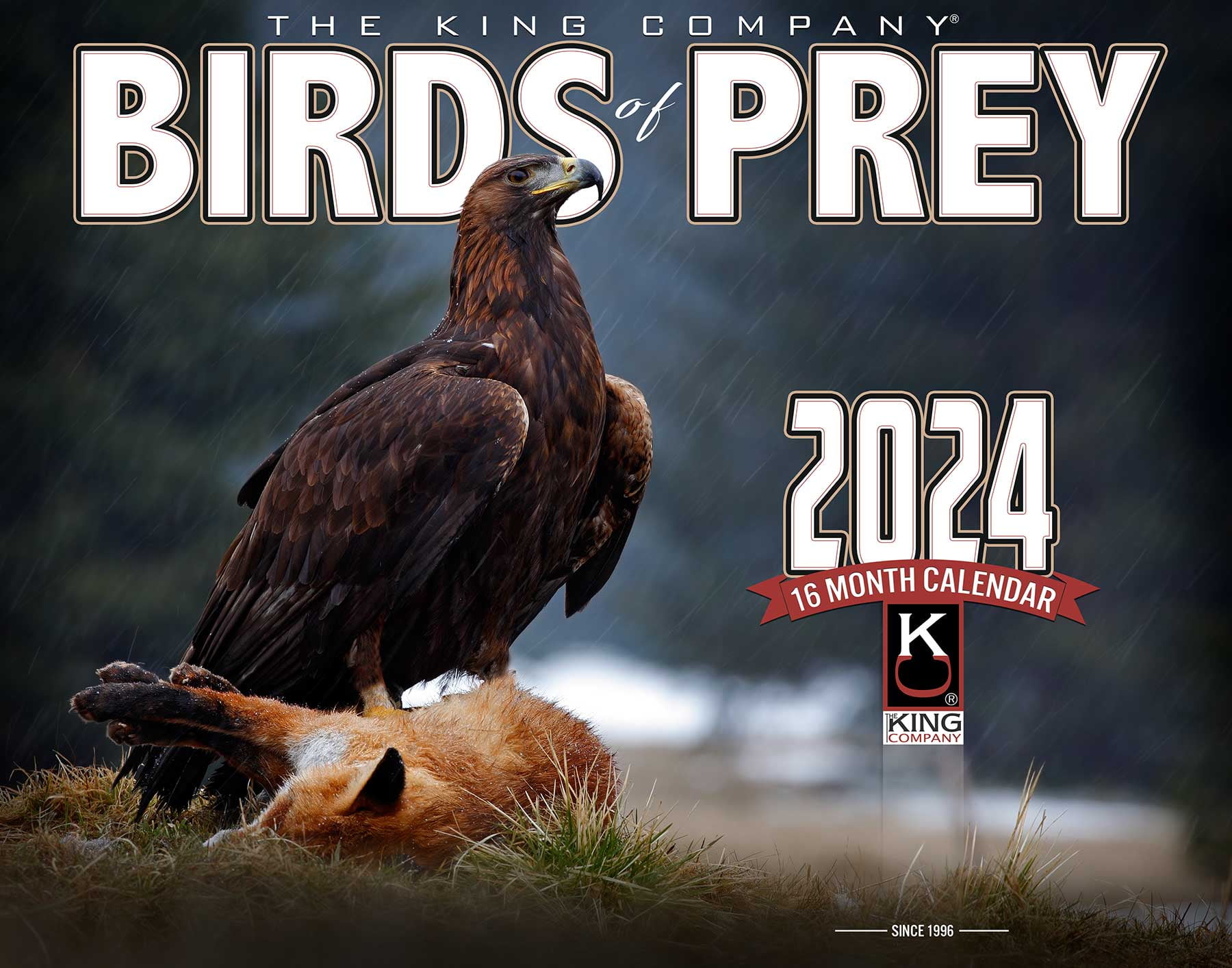 2024 Birds of Prey Wall Calendar 16Month XLarge Size 14x22, Best