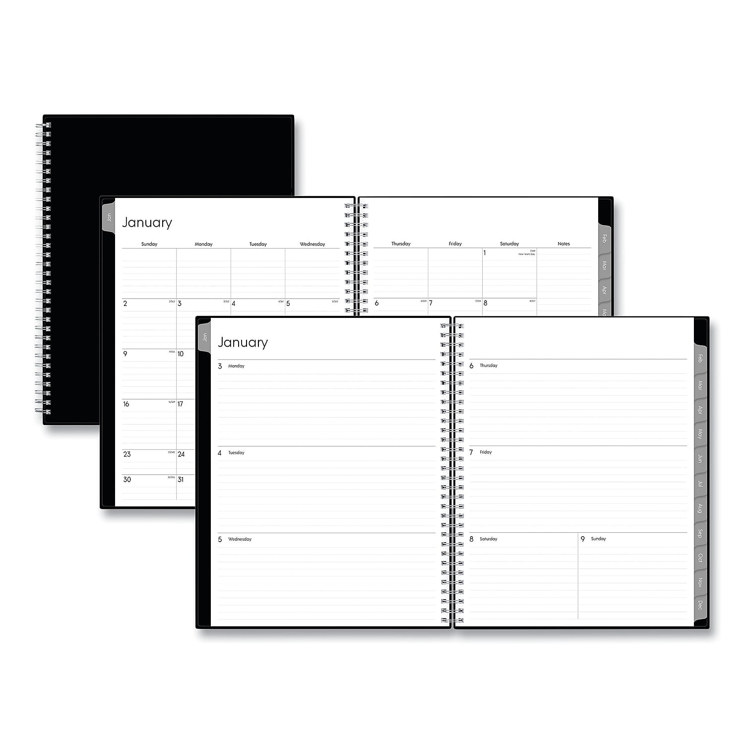 2024 Office Depot® Brand Weekly/Monthly Planner, 8-1/2 x 11”, Color Block,  January To December 2024
