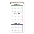 thumbnail image 1 of 2024 Blueline Leaves 12.5" x 27" Three-Month Wall Calendar (C171129), 1 of 4