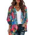 thumbnail image 1 of 2024 Bohemian Printed Women Summer Beach Wear Bikini Wrap Dress Pareo Tunic Swim Suit Cover Up Long Kimono Cardigan Summer Top, 1 of 7