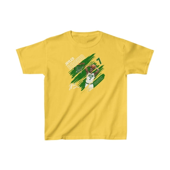 2024 Boston Jaylen Brown #7 Cartoon basketball fan Gifts Kids Cotton Tee