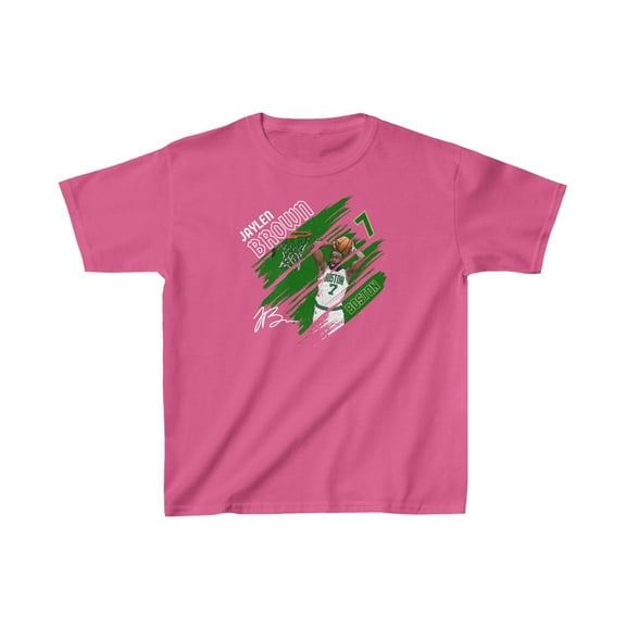 2024 Boston Jaylen Brown #7 Cartoon basketball fan Gifts Kids Cotton Tee