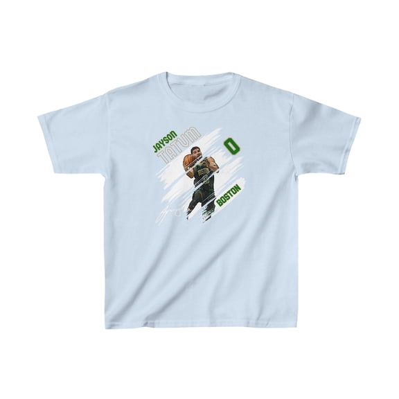2024 Boston Jayson Tatum #0 Cartoon basketball fan gifts Kids Cotton Tee