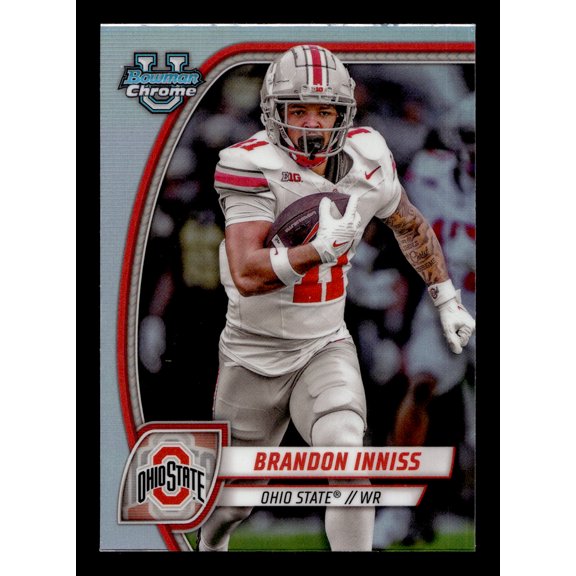 2024 Bowman Brandon Inniss #23 Chrome Refractor NCAA Football Trading Card Rookie Short Print