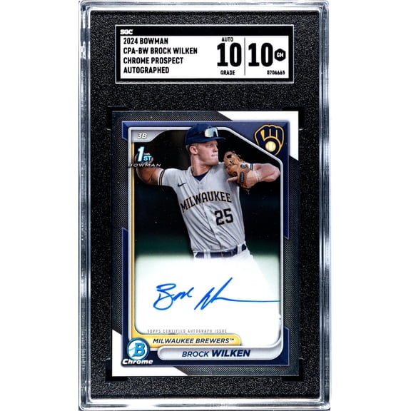 2024 Bowman #CPA-BW Brock Wilken Chrome Prospect Autographed Auto SGC 10