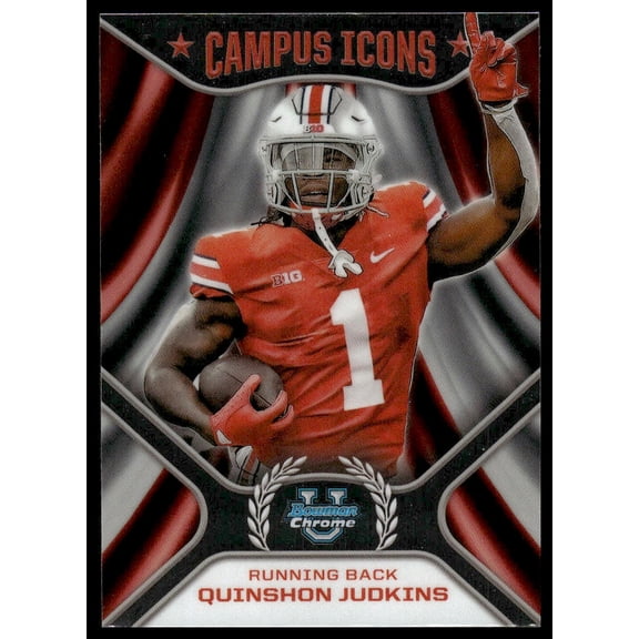 2024 Topps Bowman Chrome Campus Icons Quinshon Judkins Ohio State Buckeyes #CI-21 Football Card