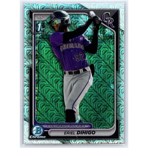 2024 Bowman Chrome Prospects Mojo Refractors Eriel Dihigo Colorado Rockies #BCP-200 Baseball Card