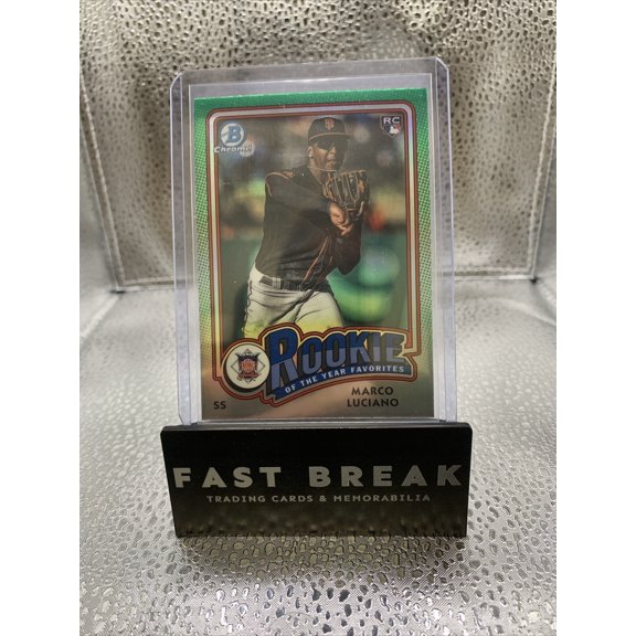 2024 Bowman Chrome Marco Luciano #ROY-11 Green Parallel/Variety Rookie Insert
