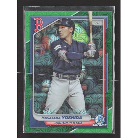 2024 Bowman Chrome Mosaic Masataka Yoshida Boston Red Sox Green #5 /99 Baseball Card