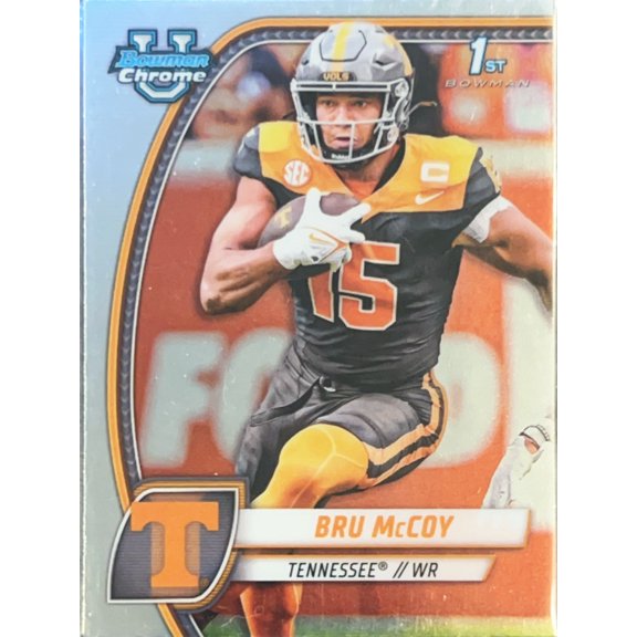 2024 Bowman Chrome University Bru McCoy #28 Tennessee Volunteers NCAA Football Trading Card