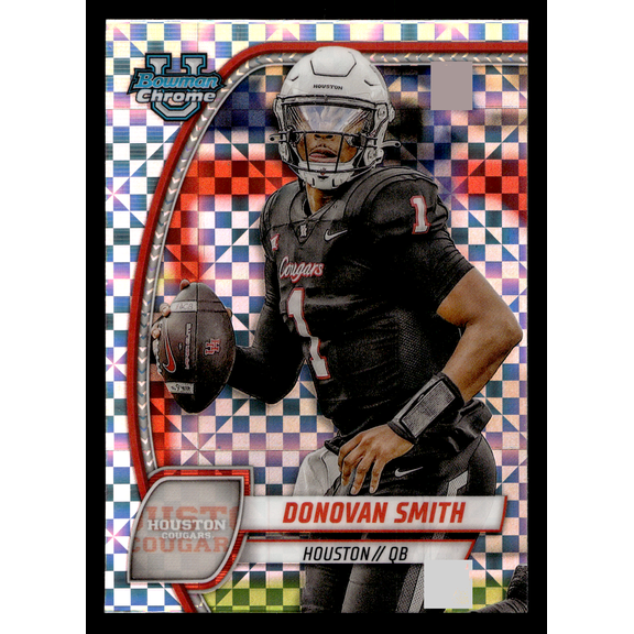 2024 Bowman Chrome University Donovan Smith #67 Mega Box Prism Refractor Trading Card Houston Cougars Rookie SP