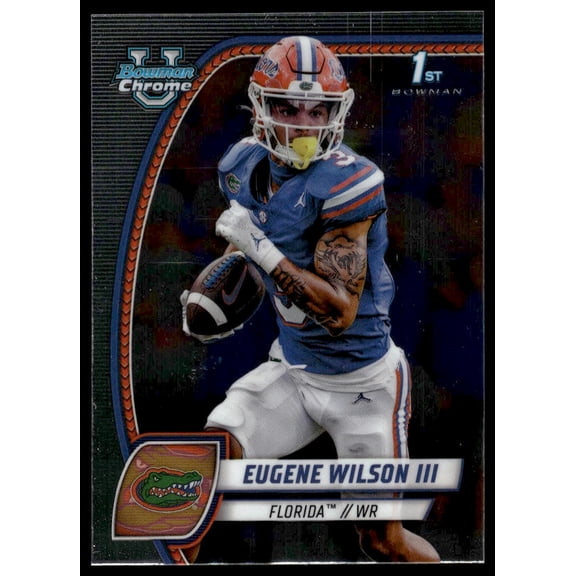 2024 Topps Bowman Chrome University Eugene Wilson III Florida Gators #74 Refractor Football Card