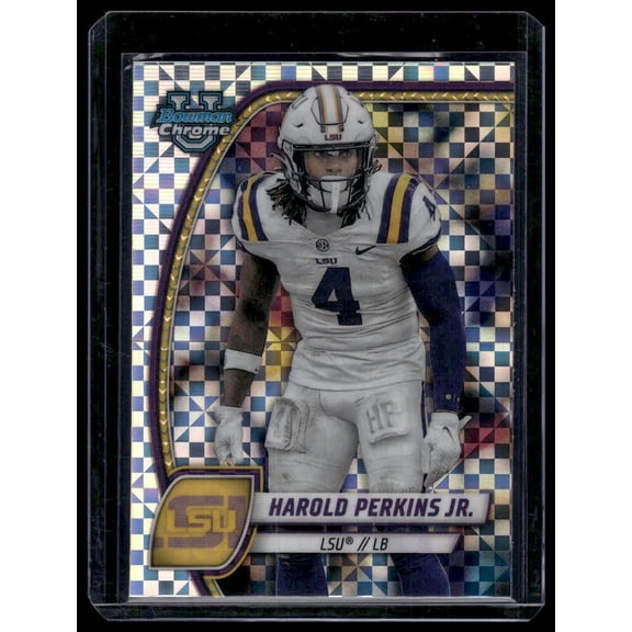 2024 Bowman Chrome University Harold Perkins Jr. #194 X-Fractor LSU Tigers NFL FOOTBALL Trading Card