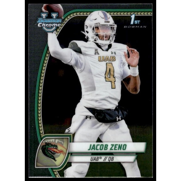 2024 Bowman Chrome University 1st Bowman Football Card Topps Jacob Zeno #83