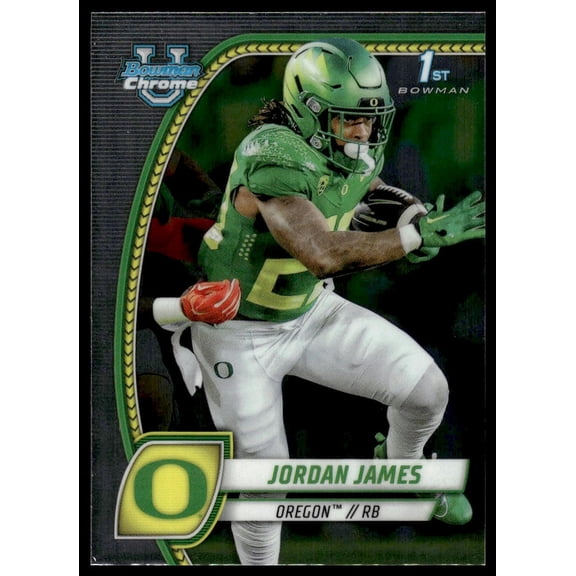 2024 Bowman Chrome University Jordan James #105 Green