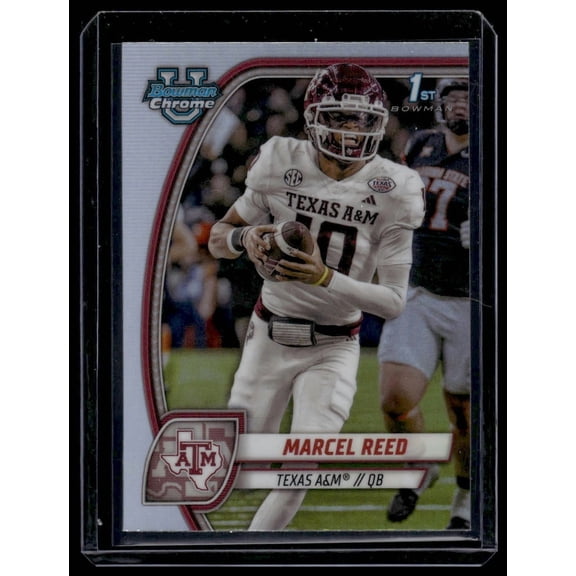 2024 Bowman Chrome University Marcel Reed #173 Refractor Texas A&M Aggies NFL FOOTBALL Trading Card