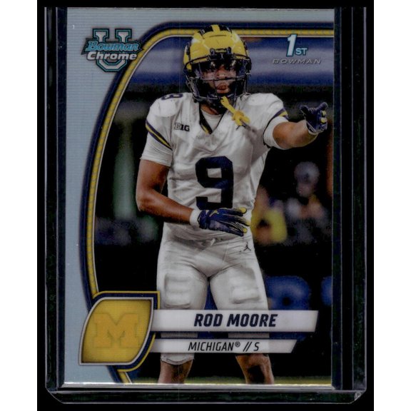 2024 Bowman Chrome University Rod Moore #31 Refractor Michigan Wolverines NFL FOOTBALL Trading Card