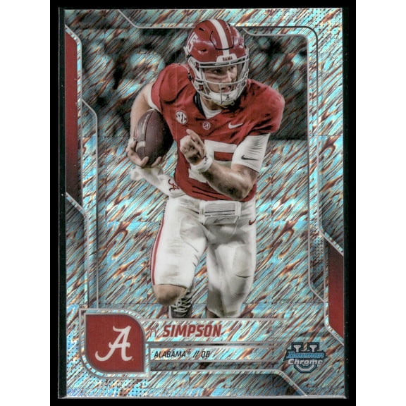 2024 Bowman Chrome University Ty Simpson #151 Shimmer