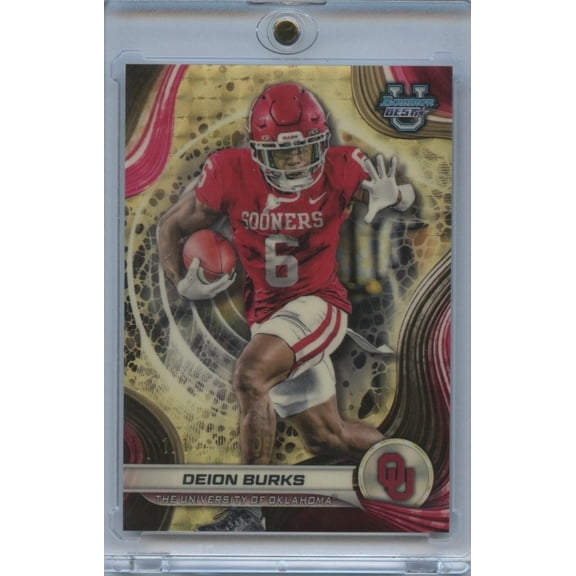 2024 Bowman Deion Burks Rookie Topps Oklahoma Sooners NCAA Football Trading Card