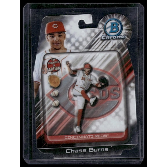 2024 Bowman Draft Bowman In Action Chase Burns Cincinnati Reds #BIA-2 Baseball Card