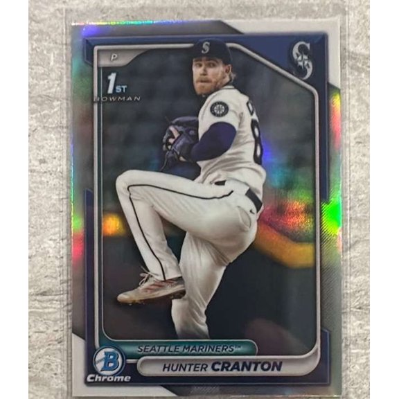 2024 Bowman Draft Chrome Refractor #BDC-144 Hunter Cranton Atlanta Braves Baseball Card Atlanta Braves MLB BASEBALL Trading Card