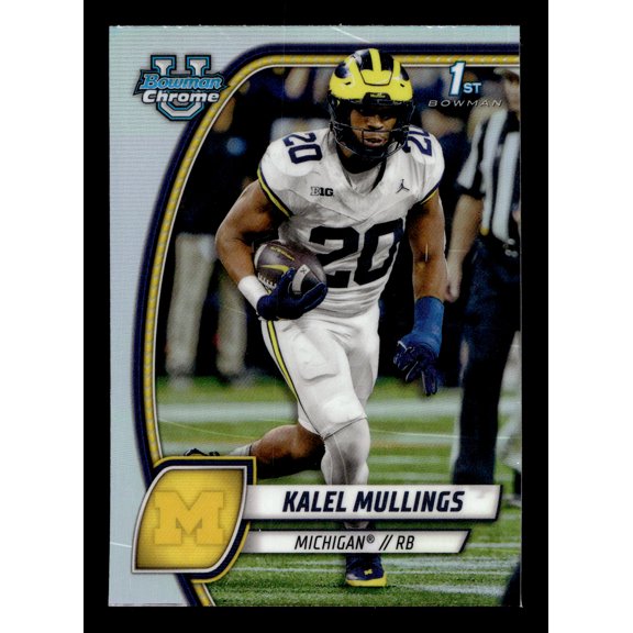 2024 Bowman Kalel Mullings #106 Chrome Refractor Rookie Trading Card Insert Michigan Wolverines Short Print
