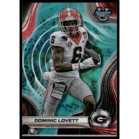 2024 Bowman University Best Dominic Lovett #77 Aqua Refractor /225 SN