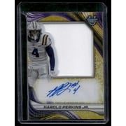 2024 Bowman University Best Harold Perkins Jr. #PJA-HP Prospect Jumbo Relic Autographs Second Honor Roll SN,MEM,AU