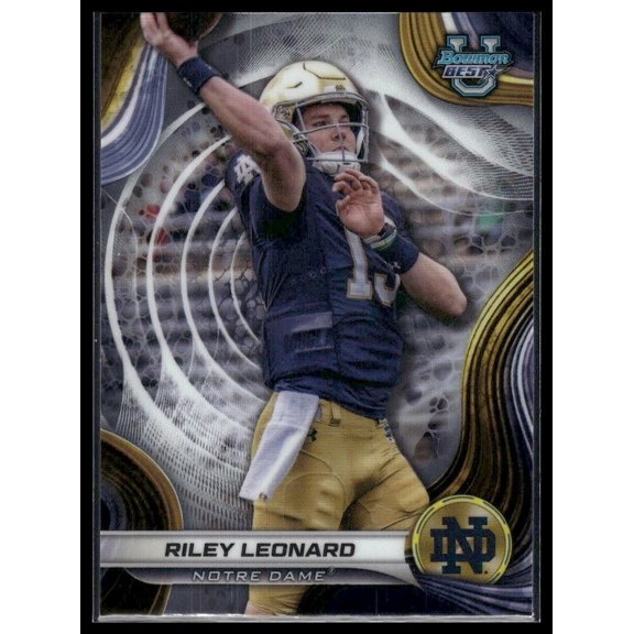 Near Mint 2024 Bowman University Best Riley Leonard #29 Notre Dame Fighting Irish Football Card