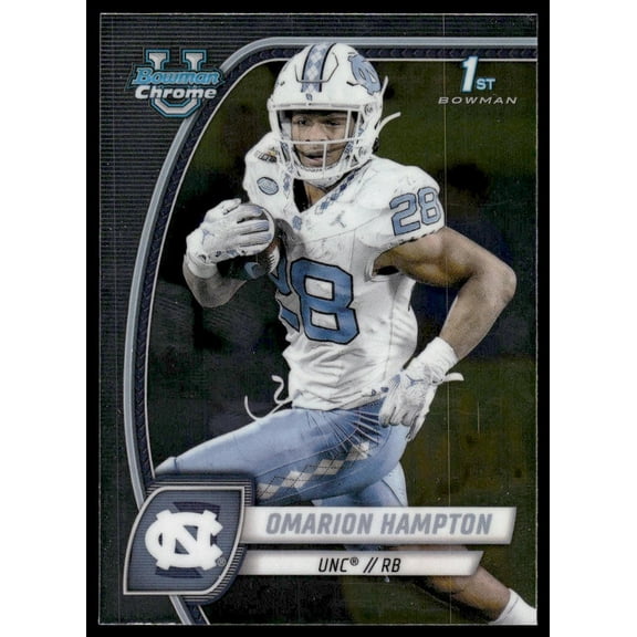 2024 Bowman University Chrome Omarion Hampton #198 1st Bowman