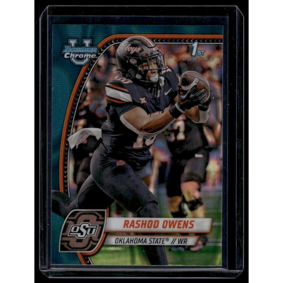 2024 Bowman University Chrome Rashod Owens #151 Teal Lava Refractor