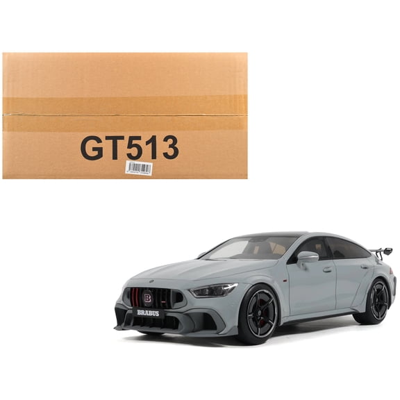 2024 Brabus Rocket 1000 Nardo Gray with Black Top 1/18 Model Car by GT Spirit