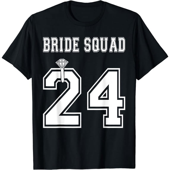 2024 Bride Squad Bridal Party Bachelorette Team Group Shower T-Shirt
