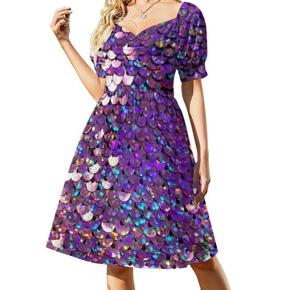 2024 Brilliant Purple Sequins Dress dresses ladies summer evening dresses luxury Female clothing