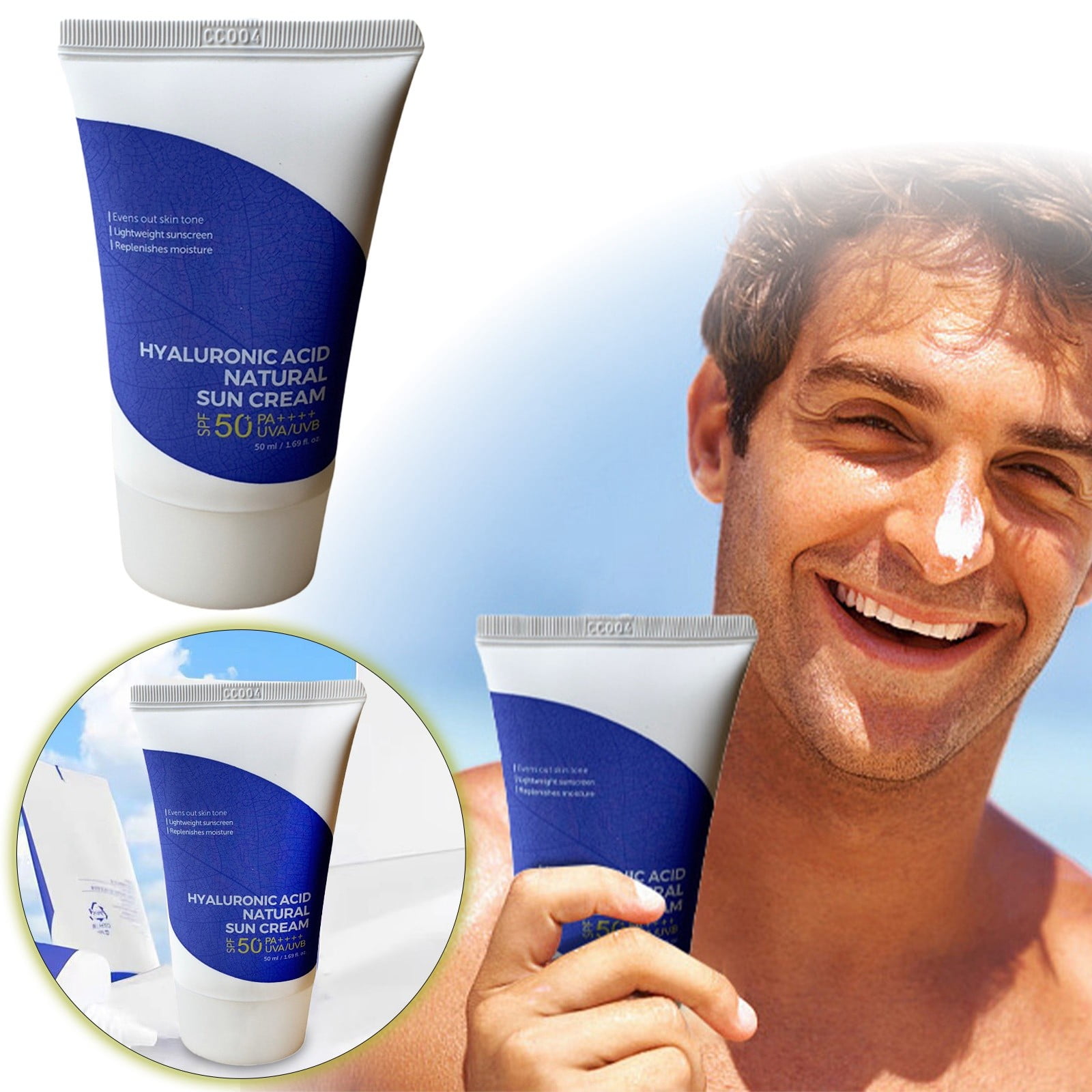 2024 Broad Spectrum Moisturizing Sunscreen Natural Suncream 50 PA